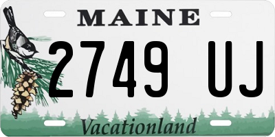 ME license plate 2749UJ