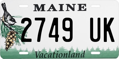 ME license plate 2749UK