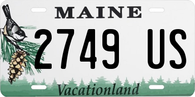 ME license plate 2749US