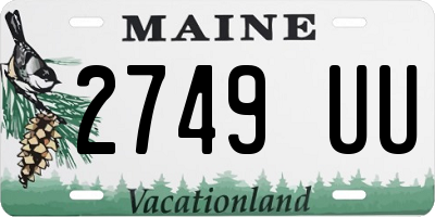 ME license plate 2749UU