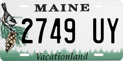 ME license plate 2749UY