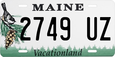 ME license plate 2749UZ