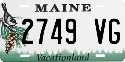 ME license plate 2749VG