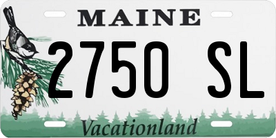 ME license plate 2750SL