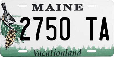 ME license plate 2750TA