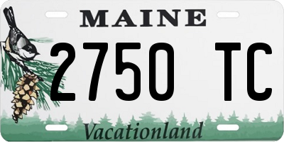 ME license plate 2750TC