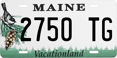 ME license plate 2750TG