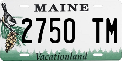 ME license plate 2750TM