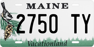 ME license plate 2750TY