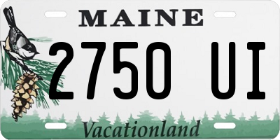ME license plate 2750UI