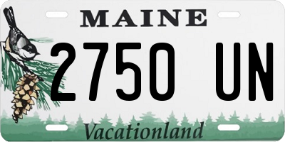 ME license plate 2750UN