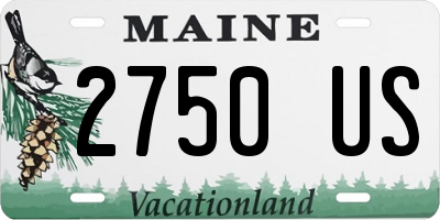 ME license plate 2750US