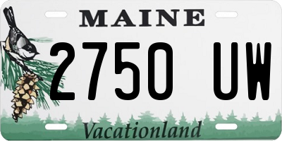 ME license plate 2750UW