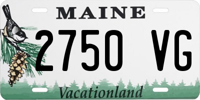 ME license plate 2750VG