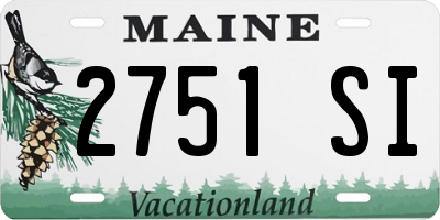 ME license plate 2751SI