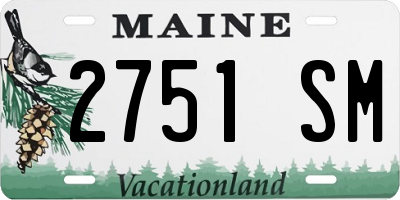 ME license plate 2751SM