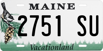 ME license plate 2751SU