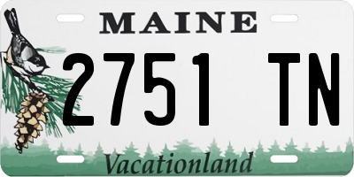 ME license plate 2751TN