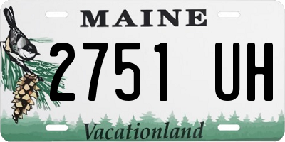 ME license plate 2751UH