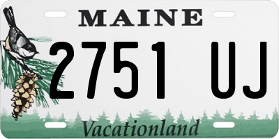 ME license plate 2751UJ