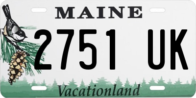 ME license plate 2751UK
