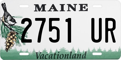 ME license plate 2751UR