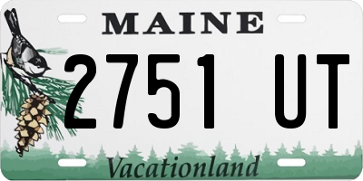 ME license plate 2751UT