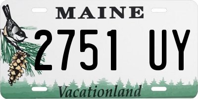 ME license plate 2751UY