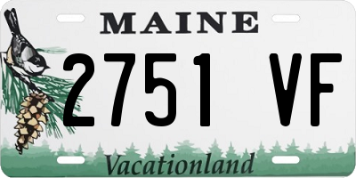 ME license plate 2751VF