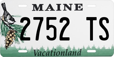 ME license plate 2752TS