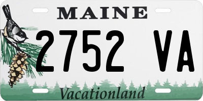ME license plate 2752VA