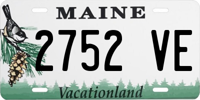 ME license plate 2752VE