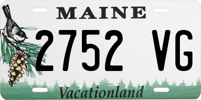 ME license plate 2752VG