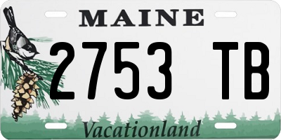 ME license plate 2753TB