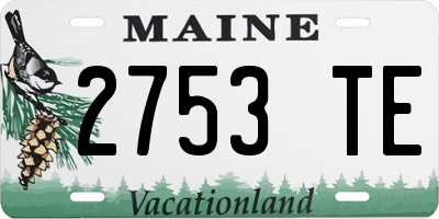 ME license plate 2753TE