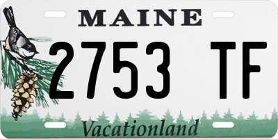ME license plate 2753TF