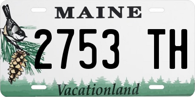 ME license plate 2753TH