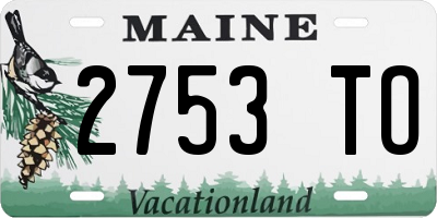 ME license plate 2753TO