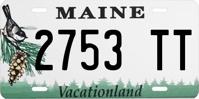 ME license plate 2753TT