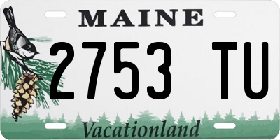ME license plate 2753TU