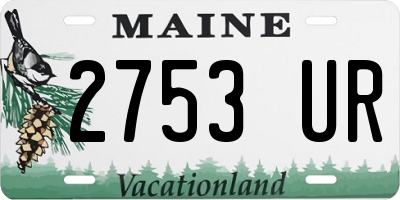 ME license plate 2753UR