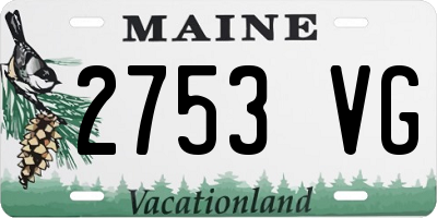 ME license plate 2753VG