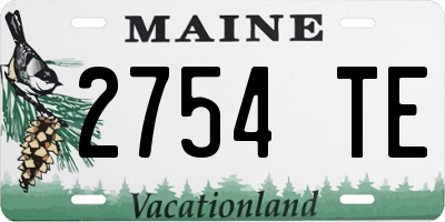 ME license plate 2754TE