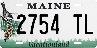 ME license plate 2754TL