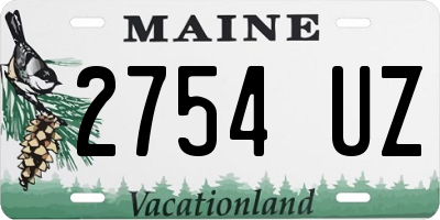 ME license plate 2754UZ