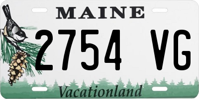 ME license plate 2754VG