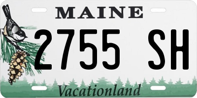 ME license plate 2755SH