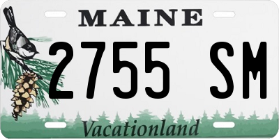 ME license plate 2755SM