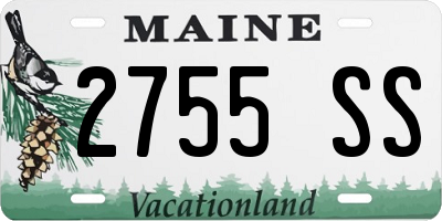 ME license plate 2755SS