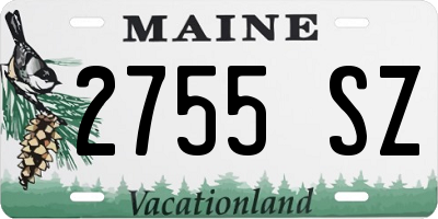 ME license plate 2755SZ